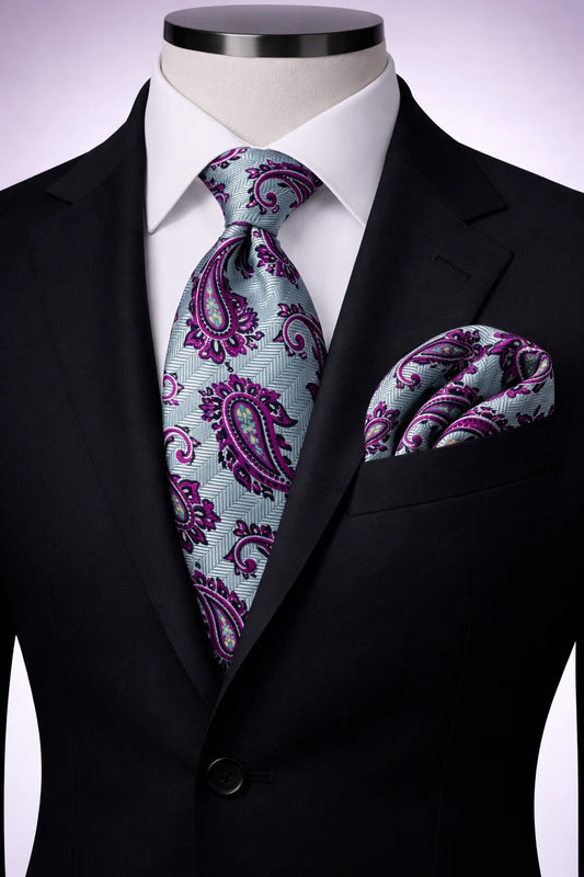 SONNY 7 | SEAFOAM | TIE & POCKET SQAURE