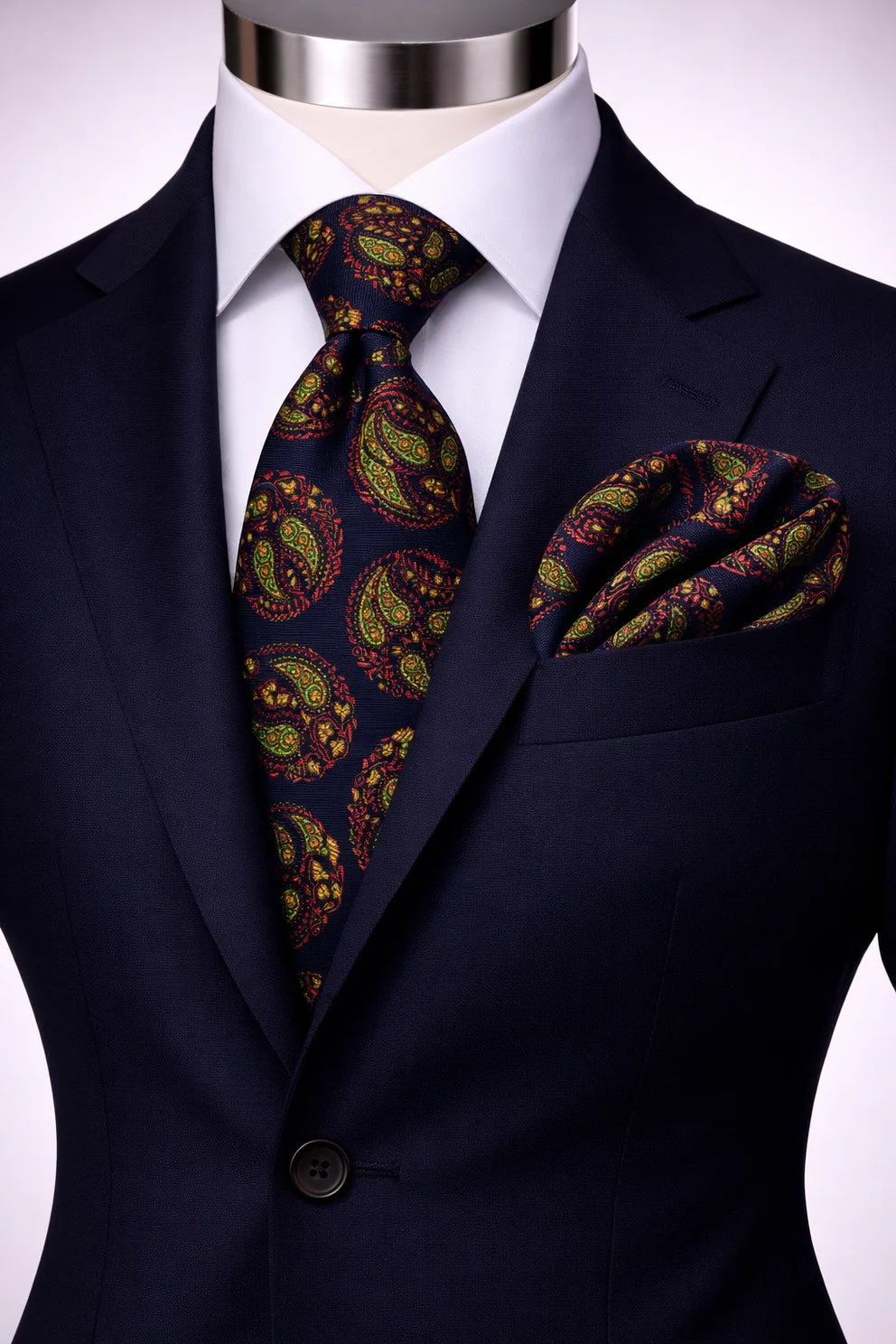 VITELLI 4 | NAVY | TIE & POCKET SQAURE