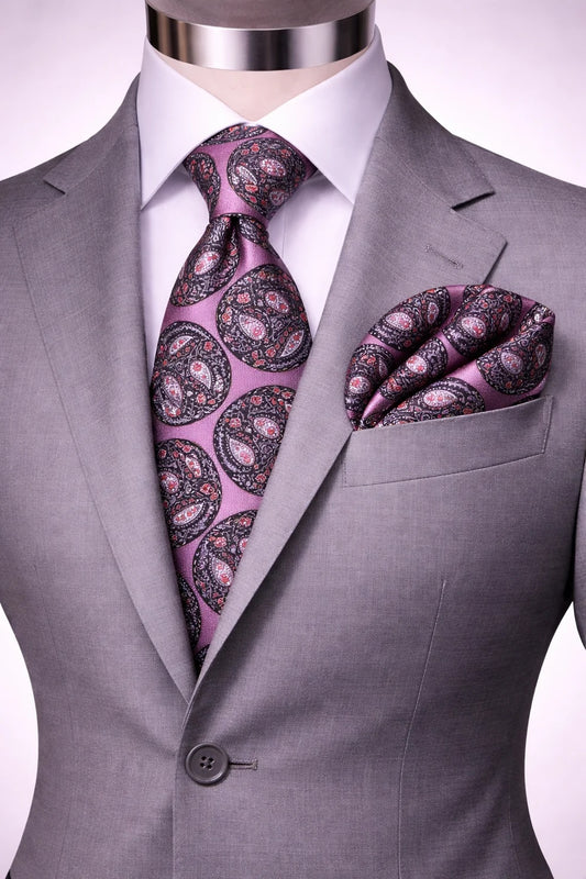 VITELLI 7 | PINK | TIE & POCKET SQAURE