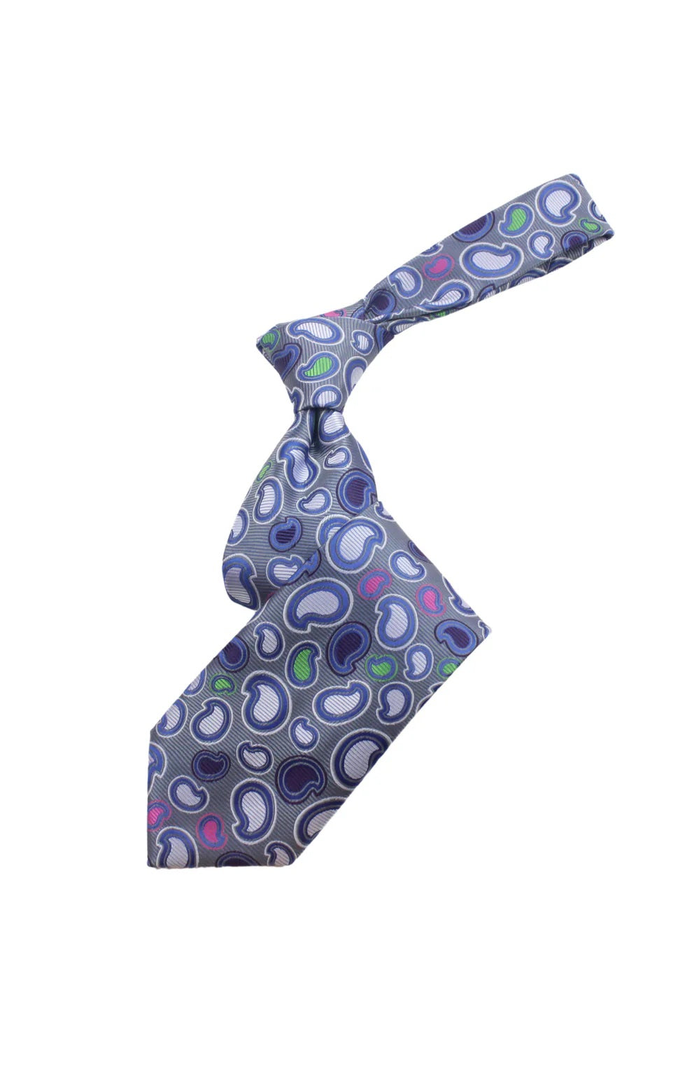 Wonderland 5 | Multi Color Grey Pailsey | Tie & Pocket Square