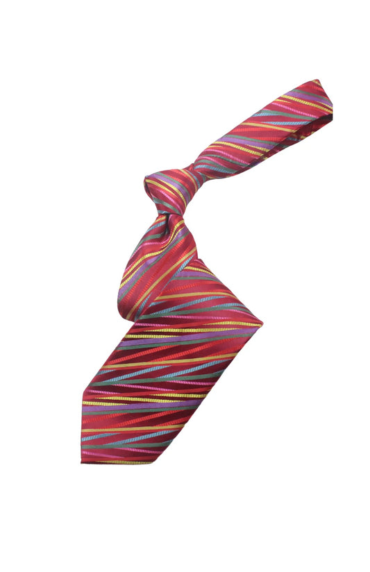 Atlantis 2 | Multi Color Red Geometric | Tie & Pocket Square