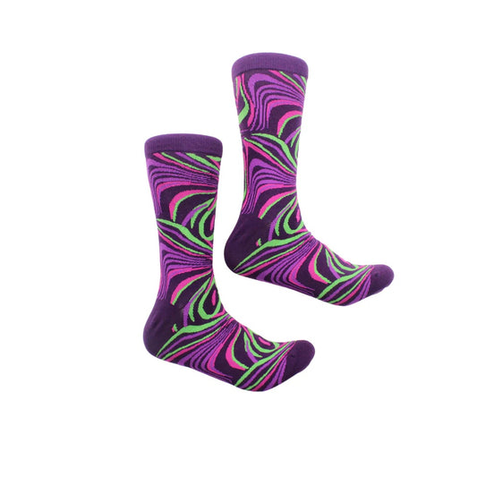 Peru 2 | Multi Color Purple Geometric | Sock