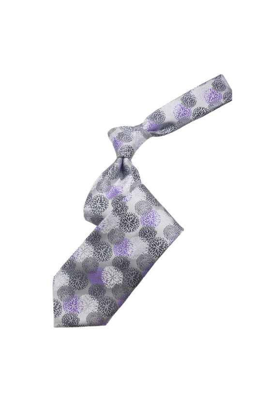 Doha 8 | Grey Lavender & White Floral | Tie & Pocket Square