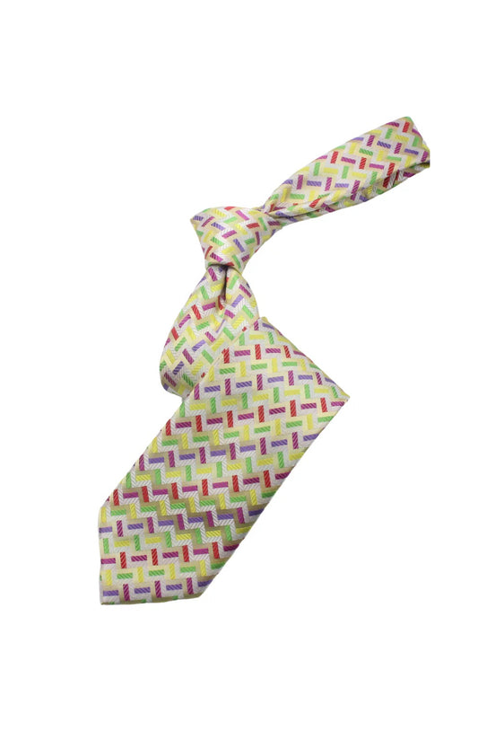 Dubai Museum 1 | Multi Color Orange Geomteric | Tie & Pocket Square (Copy)