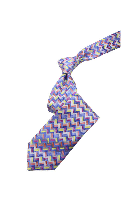 Dubai Museum 5 | Multi Color Blue Geomteric | Tie & Pocket Square