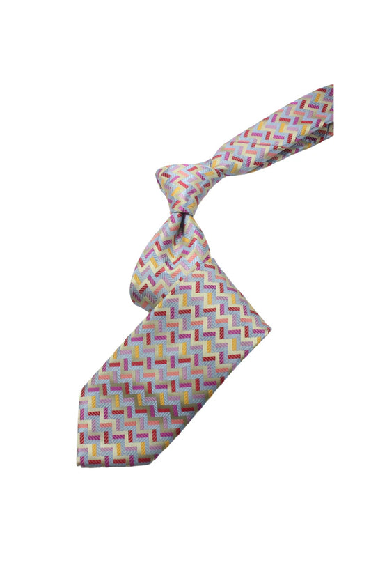 Dubai Museum 7 | Multi Color Champane Geomteric | Tie & Pocket Square