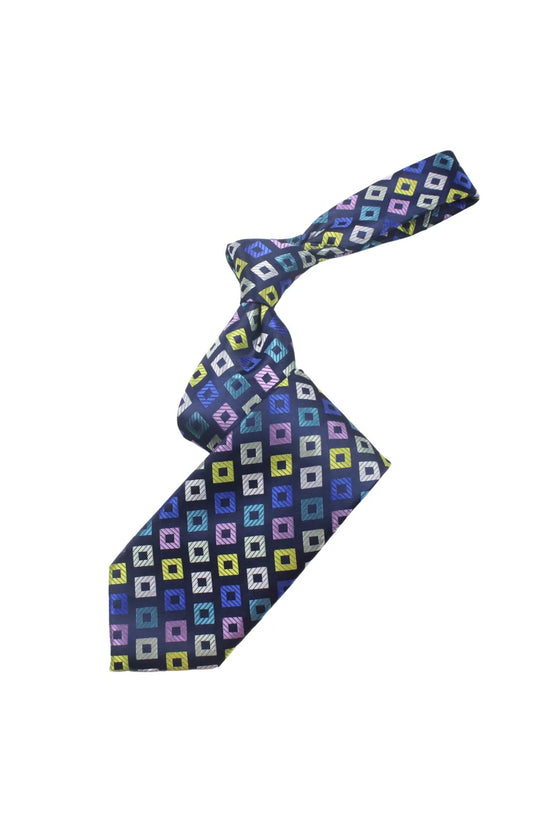 Dunes 5 | Multi Color Midnight Blue Geomteric | Tie & Pocket Square