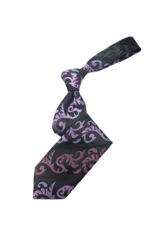 Jumeirah 1 | Multi Color Black Floral | Tie & Pocket Square
