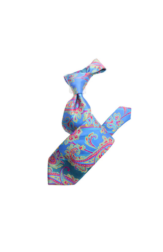 Krazy Paisley C6 | Teal & Fushia | Tie & Pocket Sqaure