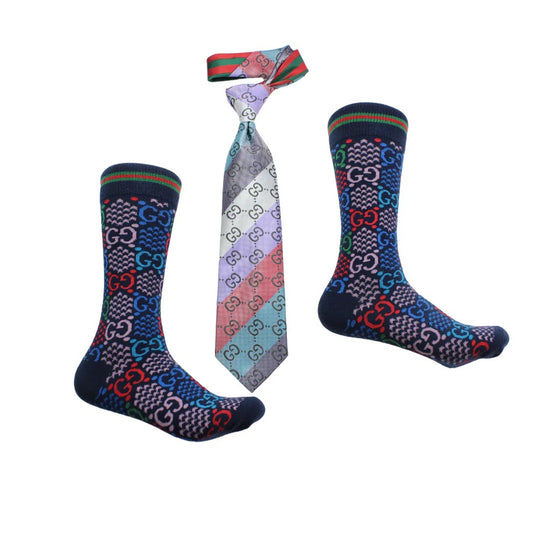 GG Stripe A8 & GG Star 1 | Tie & Sock Combo