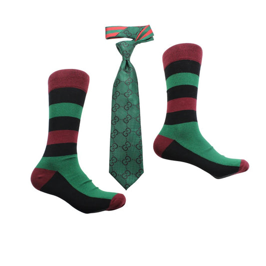 GG B8 & Italian Stripe A4 | Tie & Sock Combo