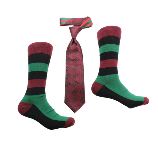 GG B7 & Italian Stripe A4 | Tie & Sock Combo