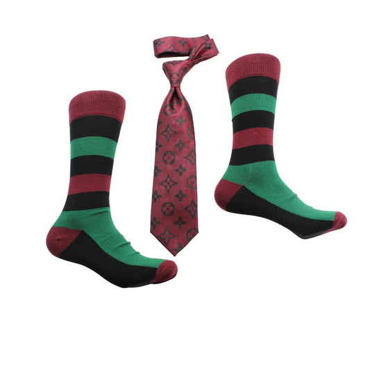 LV B7 & Italian Stripe A4 | Tie & Sock Combo