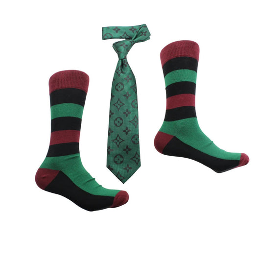 LV B8 & Italian Stripe A4 | Tie & Sock Combo