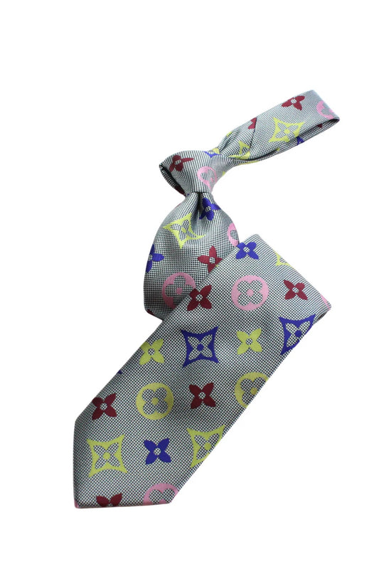 LV Multicolor 10 | Grey 2 | Tie & Pocket Square