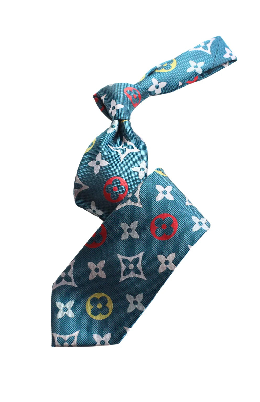 LV Multicolor 1 | Turquoise | Tie & Pocket Square