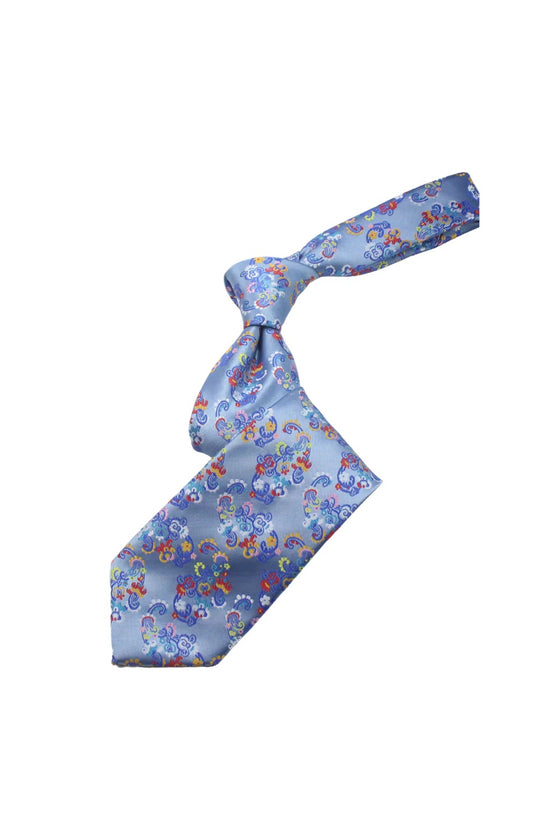 Miracle Garden 6 | Multi Color Sky Paisley | Tie & Pocket Square