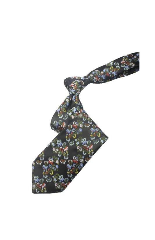 Miracle Garden 7 | Multi Color Olive Paisley | Tie & Pocket Square