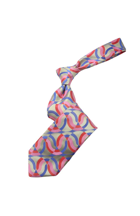 Mosque 1 | Multi Color Champagne Geometric | Tie & Pocket Square