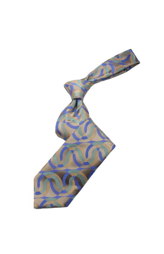 Mosque 2 | Multi Color Taupe Geometric | Tie & Pocket Square