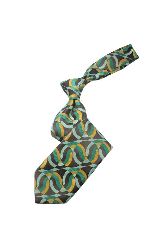 Mosque 3 | Multi Color Chocolate Geometric | Tie & Pocket Square