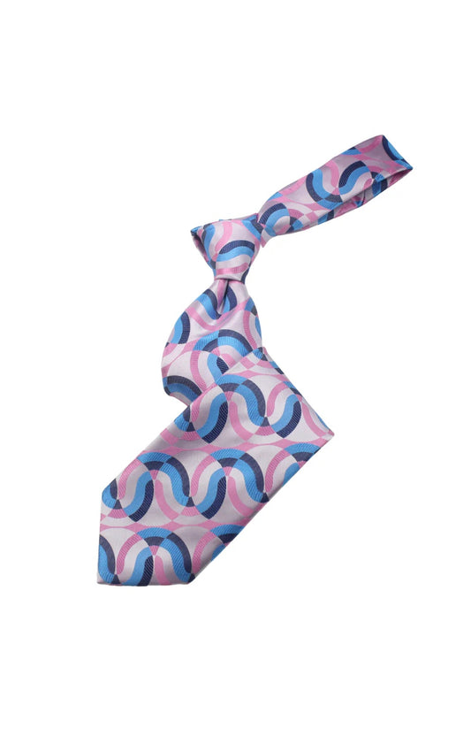 Mosque 9 | Multi Color Pink Geometric | Tie & Pocket Square