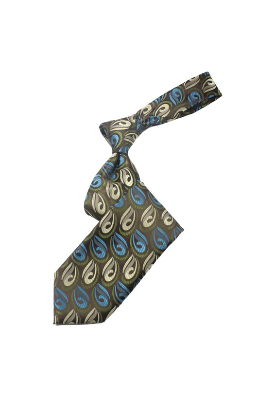 Qatar 10 | Brown & Green Floral | Tie & Pocket Square