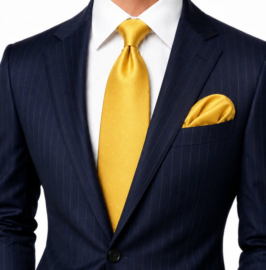 Pindot Solid A3 | Yellow Solid Dot | Tie & Pocket Square