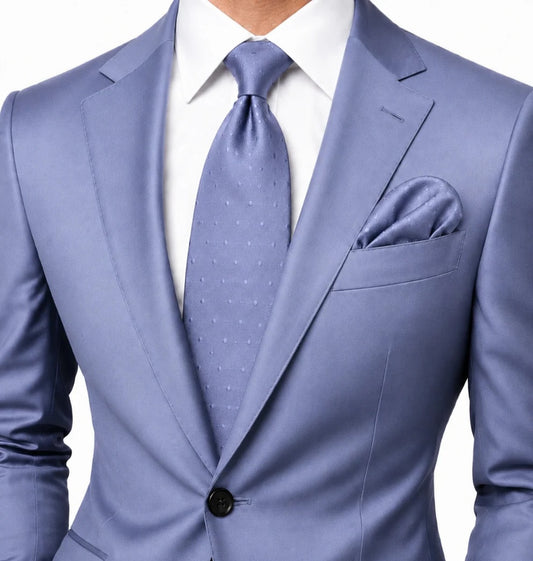 Pindot Solid B9 | Grey Solid Dot | Tie & Pocket Square
