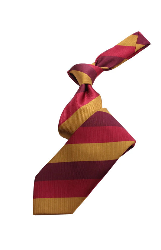 Saudi Stripe A10 | Maroon/Wine/Burnt Orange | Tie & Pocket Square