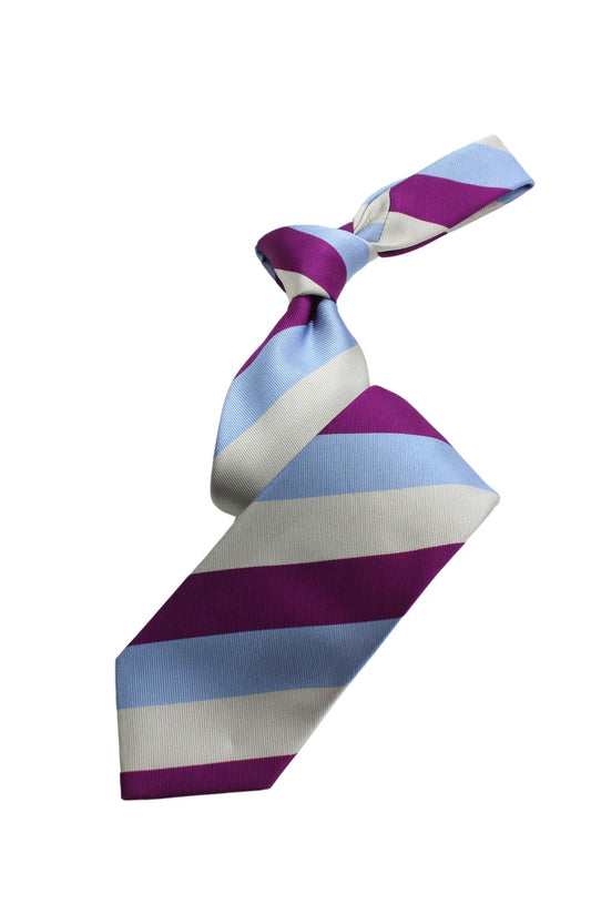 Saudi Stripe A4 | Magenta/Sky Blue/Cream | Tie & Pocket Square