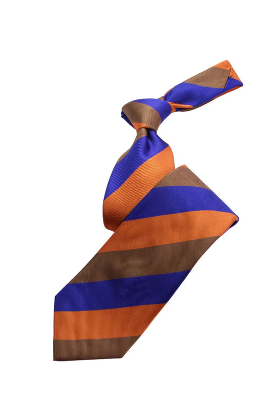 Saudi Stripe A5 | Brown/Orange/Purple | Tie & Pocket Square