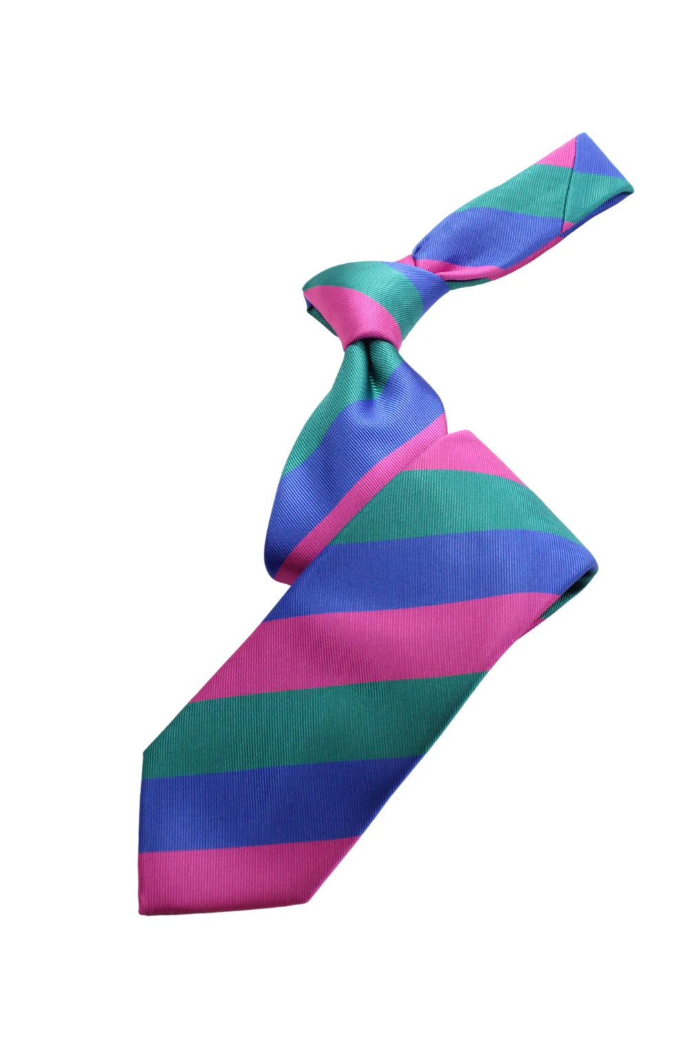 Saudi Stripe A6 | Royal/Fuchsia/Turquoise | Tie & Pocket Square