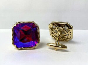 Exquisite Square Cuff Link 16-Cranberry