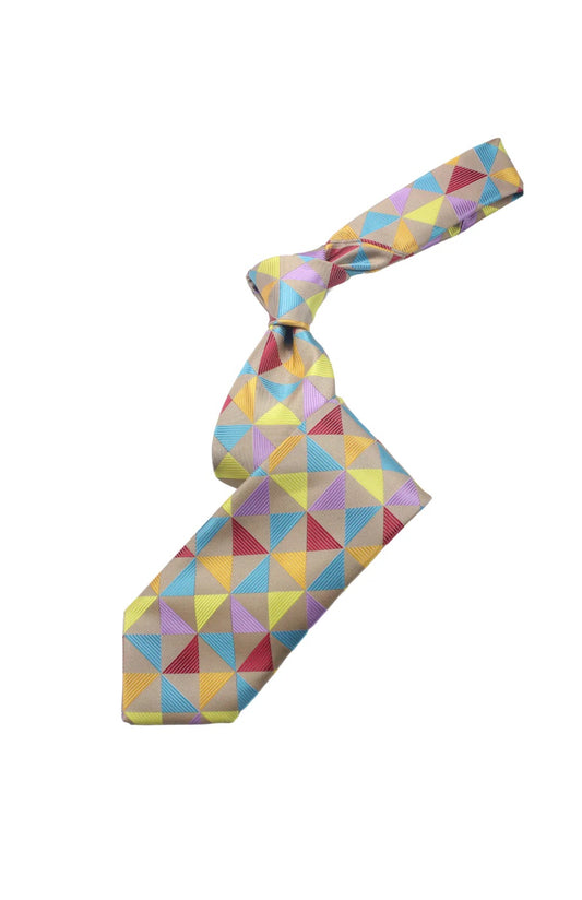 The Frame 3 | Multi Color Sky Taupe Geometric | Tie & Pocket Square