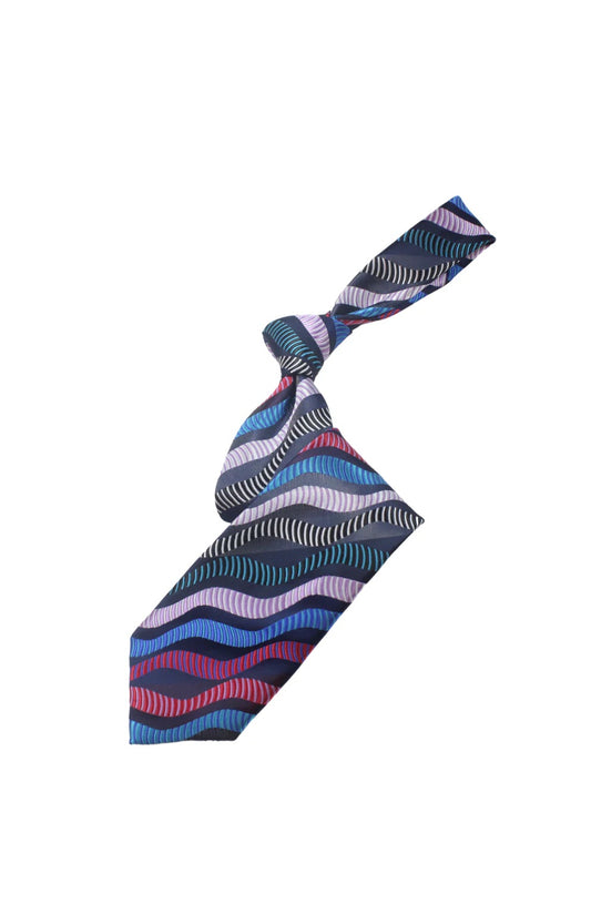 The Palm 3 | Multi Color Navy Geometric | Tie & Pocket Square