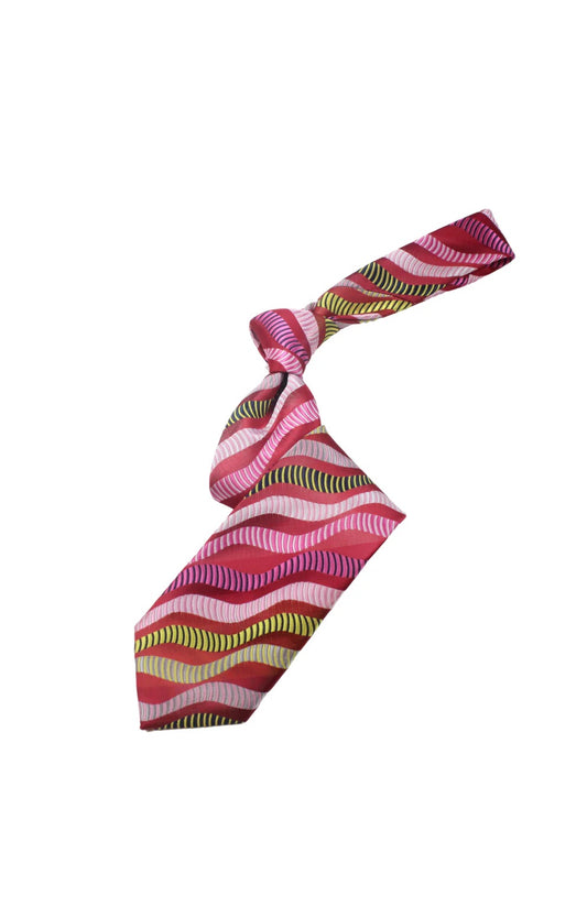 The Palm 4 | Multi Color Red Geometric | Tie & Pocket Square