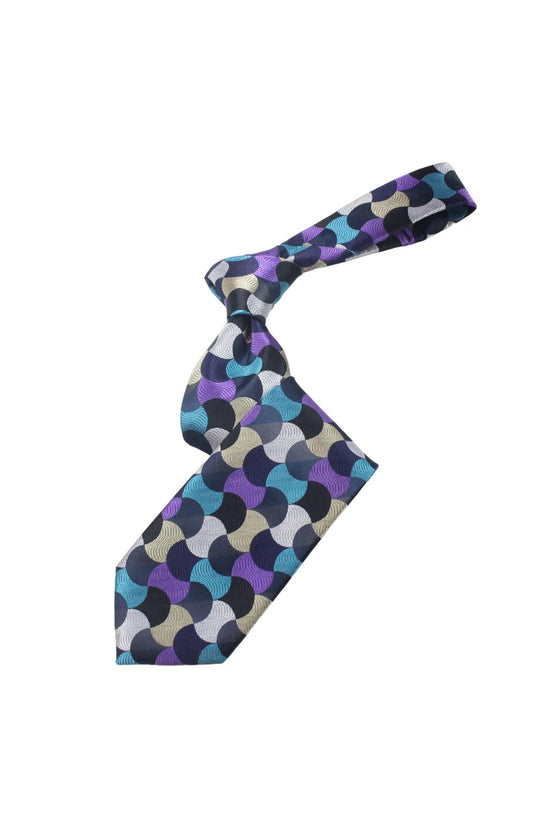 U.A.E 1 | Multi Color Navy Geometric | Tie & Pocket Square