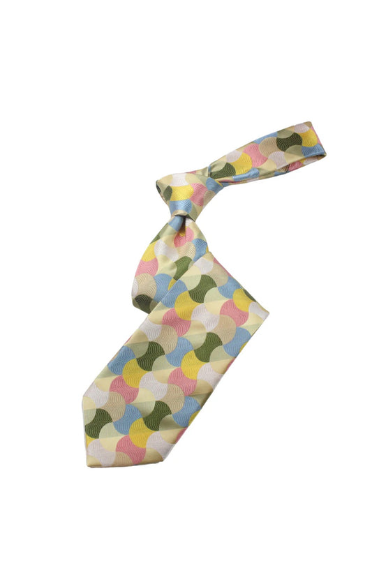 U.A.E 6 | Multi Color Yellow Geometric | Tie & Pocket Square